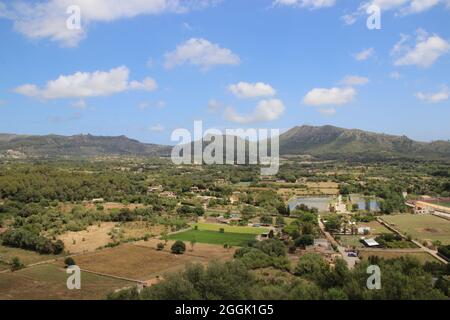 Vista dal Castell de Capdepera ad Arta, Maiorca, Isole Baleari, Spagna Foto Stock