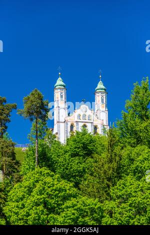 Germania, Baviera, alta Baviera, Toelzer Land, Bad Toelz, Kalvarienberg, Chiesa della Santa Croce Foto Stock