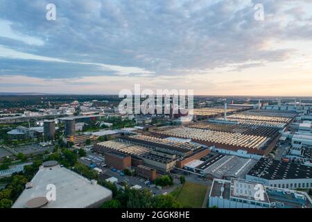 Splendida città tedesca produttrice di auto Wolfsburg Foto Stock