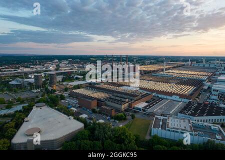 Splendida città tedesca produttrice di auto Wolfsburg Foto Stock