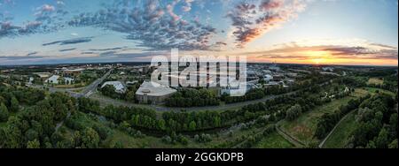 Splendida città tedesca produttrice di auto Wolfsburg Foto Stock