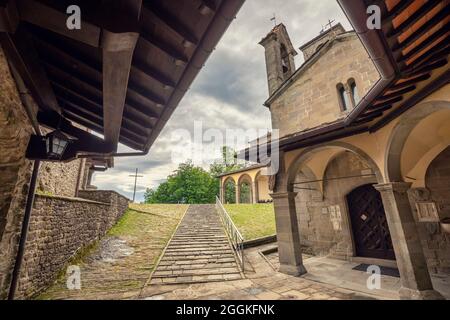 La Verna, Santuario Francescano, chiusi della Verna, Arezzo, Toscana, Italia Foto Stock