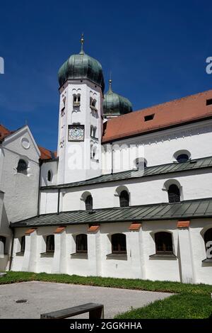 Germania, Baviera, alta Baviera, Chiemgau, Seeon-Seebruck, Seeon Abbey, St. Lambert Abbey Church Foto Stock