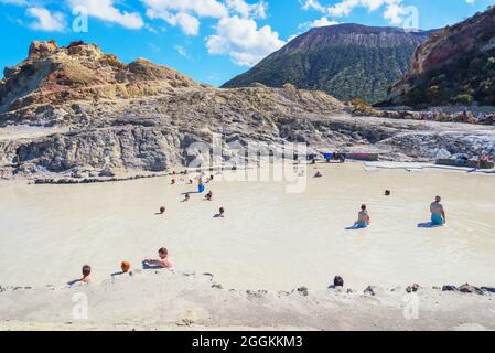 Fango, Isola di Vulcano, Isole Eolie, Sicilia, Italia, Foto Stock