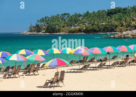 Surin Beach, Phuket, Mare ANDAM, Oceano Indiano, Thailandia, Asia Foto Stock