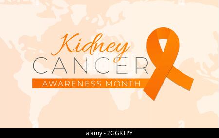 Kidney Cancer Awareness mese sfondo Illustrazione Illustrazione Vettoriale