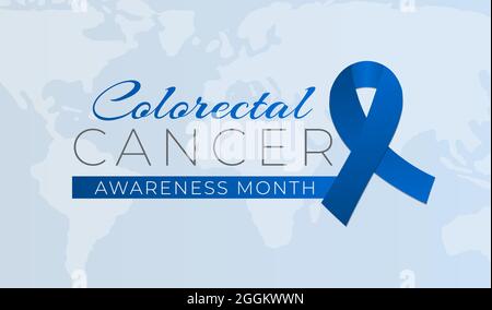 Colorettale cancro consapevolezza mese sfondo Illustrazione Illustrazione Vettoriale