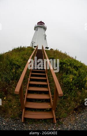 CAMPOBELLO ISLAND, CANADA - 10 LUGLIO 2013: Mulholland Point Lighthouse in estate Foto Stock