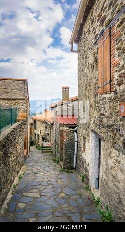 Village vicolo a Saint Marsal. Foto Stock