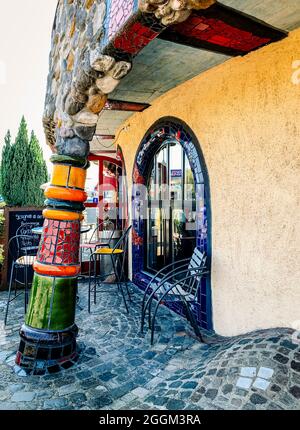 Hundertwasserhaus, casa, Altenrhein, Lago di Costanza, architettura, Opera d'arte, Svizzera Foto Stock