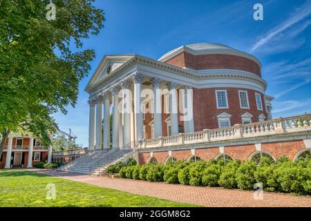 La rotonda all'Università della Virginia a Charlottesville. Foto Stock