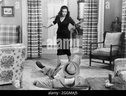 Estelita Rodriguez, sul set del film, 'Cuban Fulmine', Republic Pictures, 1951 Foto Stock