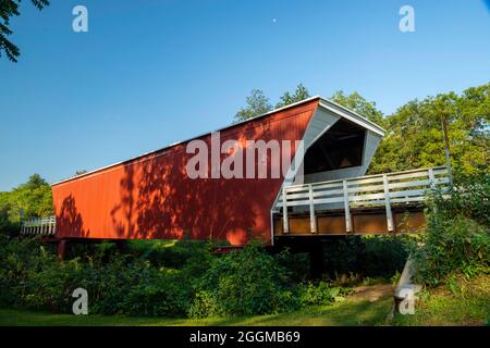 Cedar Bridge; fotografia dei ponti di Madison County, Winterset, Iowa, USA. Foto Stock