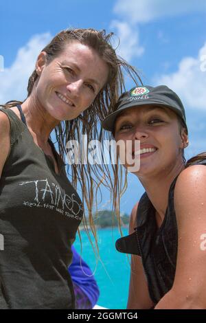 ANTILLE FRANCESI. SAINT MARTIN ISLAND (GUADALUPA).ORIENT BAY BEACH Foto Stock