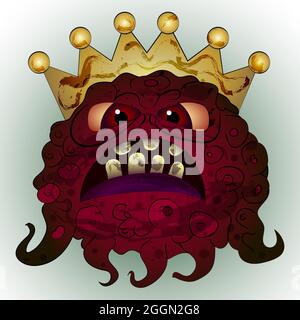 Coronavirus COVID-19. Virus, mostro, freak. Illustrazione vettoriale Illustrazione Vettoriale