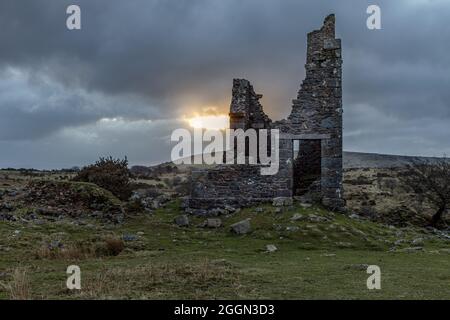 Miniera d'argento valle Minions Bodmin Moor Cornovaglia Foto Stock