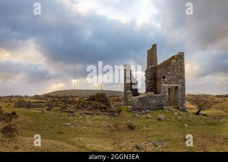 Miniera d'argento valle Minions Bodmin Moor Cornovaglia Foto Stock