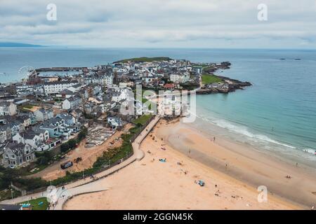 Città di Portrush nell'Irlanda del Nord Foto Stock