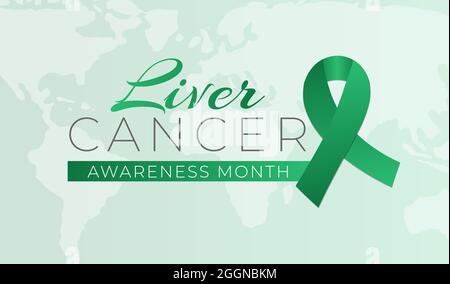 Fegato cancro consapevolezza mese sfondo Illustrazione Illustrazione Vettoriale