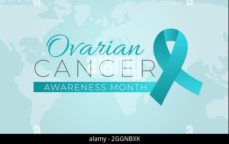 Ovarian Cancer Awareness Month background Illustration Illustrazione Vettoriale