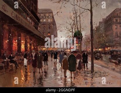 Café de la Paix, Boulevard des Capucines. Museo: COLLEZIONE PRIVATA. Autore: EDOUARD CORTES. Foto Stock