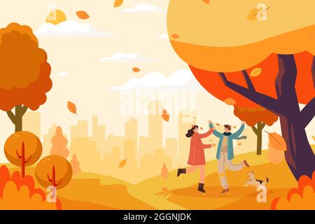 Disegno a mano sfondo autunnale illustrazione vettoriale. Illustrazione Vettoriale