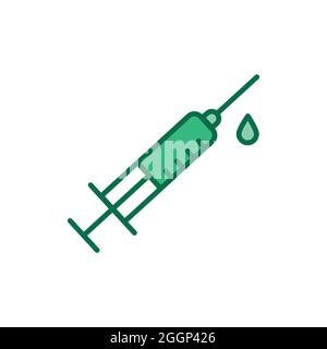 Icona della linea di colore dell'analisi del sangue generale. Concetto medico e scientifico. Diagnostica di laboratorio. Pittogramma per web, app mobile, promo. Design UI UX Illustrazione Vettoriale