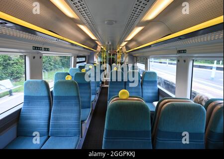 L'interno di un carro ferroviario sud. Foto Stock