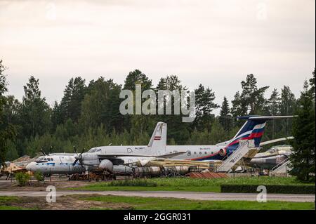 Riga, Lettonia - 31 agosto 2021: Esposizione del Museo dell'aviazione vicino all'aeroporto internazionale di riga (RIX) Foto Stock