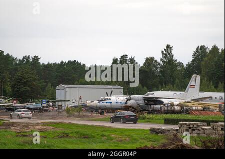 Riga, Lettonia - 31 agosto 2021: Esposizione del Museo dell'aviazione vicino all'aeroporto internazionale di riga (RIX) Foto Stock