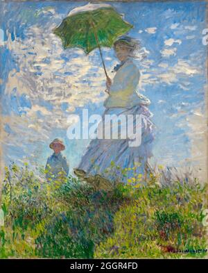 Illustrazione di Claude Monet intitolata Donna con un Parasol - 1875 Foto Stock