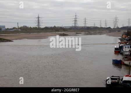 Il Dee Tidal sorpassa il Connah's Quay nel Flintshire Foto Stock