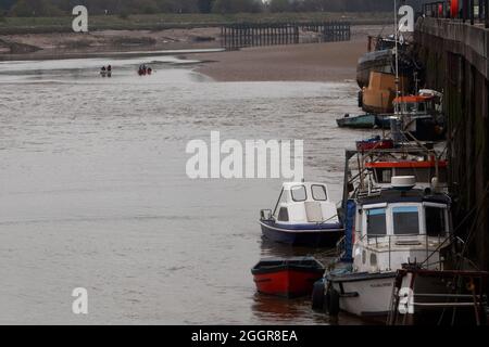 Il Dee Tidal sorpassa il Connah's Quay nel Flintshire Foto Stock