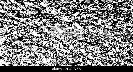 Grunge fondo liquido. Tessuto di distress di macchie, macchie, inchiostro, punti, graffi. Sfondo vintage danneggiato. Elemento di design artistico sporco Illustrazione Vettoriale