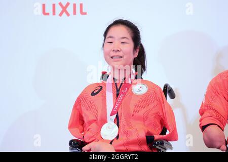 Tokyo, Giappone. 3 settembre 2021. Miyuki Yamada (JPN) Swimming : medaglia d'argento Miyuki Yamada durante la conferenza stampa per i Giochi Paralimpici di Tokyo 2020 a Tokyo, Giappone . Credit: AFLO SPORT/Alamy Live News Foto Stock