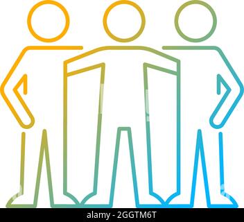 Icona vettore lineare gradiente motivazione affiliata Illustrazione Vettoriale