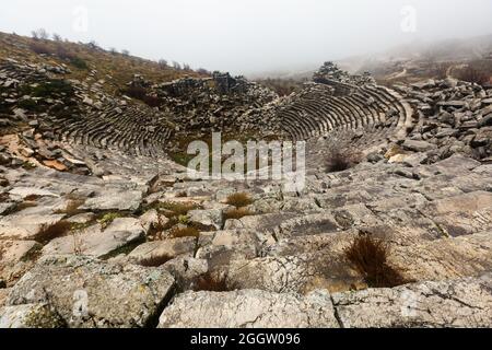 Rovine di Sagalassos antico teatro romano Foto Stock