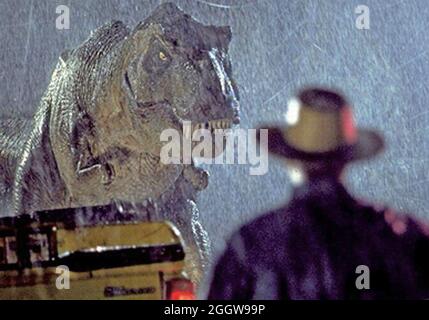 JURASSIC PARK 1993 pellicola Universal Pictures con Sam Neill Foto Stock