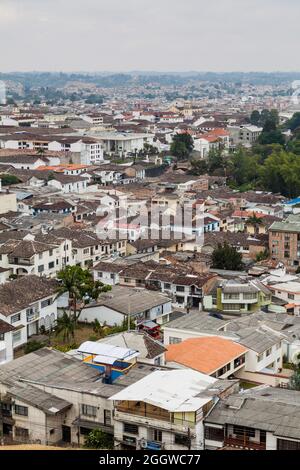 Veduta aerea di Popayan, Colombia Foto Stock