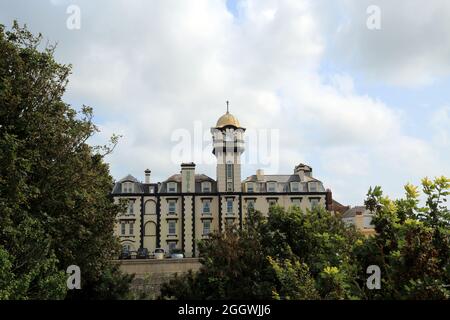 Vista del Pegwell Bay Hotel, Pegwell Road, Pegwell, Ramsgate, Kent, Inghilterra, Regno Unito Foto Stock