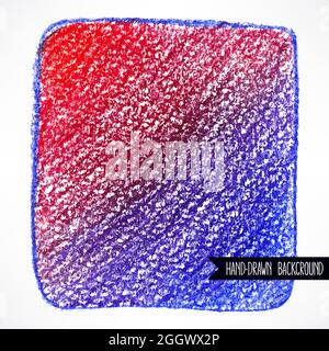 matita sfondo rosa e viola. illustrazione disegnata a mano Illustrazione Vettoriale