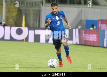 Lorenzo Insigne d'Italia durante la Coppa del mondo FIFA Qatar 2022, Qualifiers Group C, partita di calcio tra Italia e Bulgaria il 2 settembre 2022 allo stadio Artemio Franchi di Firenze Credit: Independent Photo Agency/Alamy Live News Foto Stock