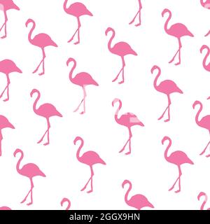 Rosa brillante Flamingo Stripe disegno Illustrazione Vettoriale