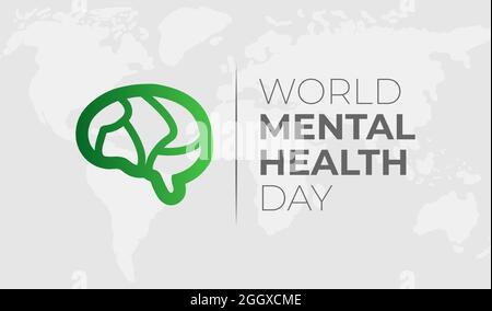 World Mental Health Day sfondo Illustrazione Vettoriale