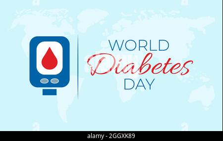 World Diabetes Day Illustrazione sfondo Banner Illustrazione Vettoriale