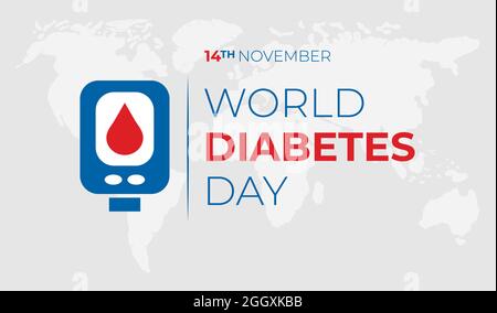 World Diabetes Day Illustrazione sfondo Banner Illustrazione Vettoriale