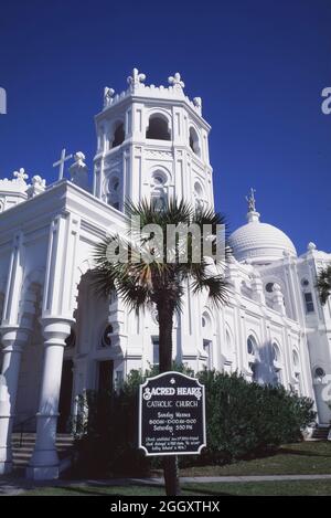 ©1993 Chiesa cattolica del Sacro cuore a Galveston, Texas Foto Stock