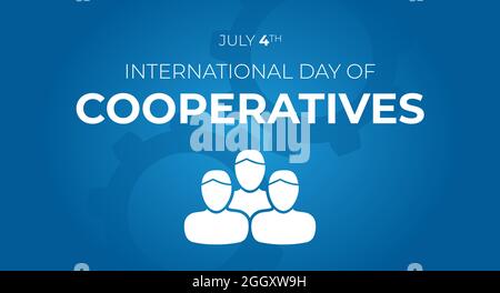 Giornata Internazionale delle cooperative tema Illustrazione Illustrazione Vettoriale