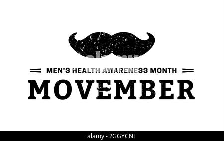 Movember Men's Health Awareness Month isolato icona Illustrazione Illustrazione Vettoriale