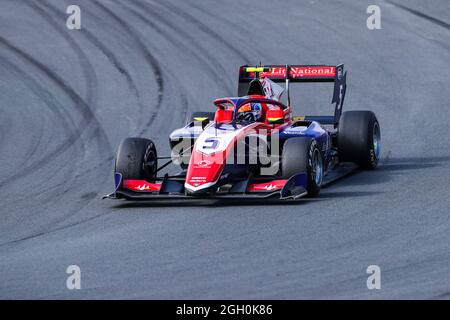 Zandvoort, Paesi Bassi. 4 settembre 2021. ZANDVOORT, PAESI BASSI - 4 SETTEMBRE: Clemente Novalak di Trident durante la gara di Formula 3 al circuito di Zandvoort il 4 settembre 2021 a Zandvoort, Paesi Bassi. (Foto di Marcel ter Bals/Orange Pictures) Credit: Orange Pics BV/Alamy Live News Foto Stock